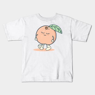 Cute Peach Character Kawaii Kids T-Shirt